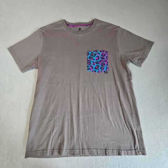 Tactical Distr. Tropical Leopard Print Dean Pocket Men's Short Sleeve T-Shirt - Picture 1 of 7